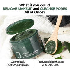 Numbuzin - No.3 Pore & Makeup Cleansing Balm With Green Tea And Charcoal