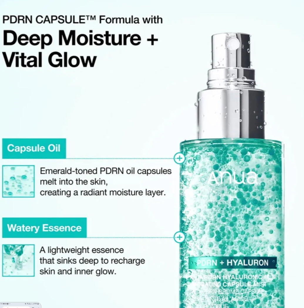 Anua PDRN Hyaluronic Acid Hydrating Capsule Mist 100ml