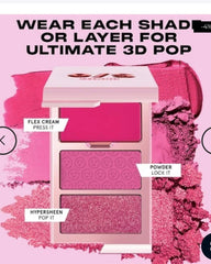 ONE/SIZE - Cheek Clapper 3D Blush Trio Palette - Gworly Pop